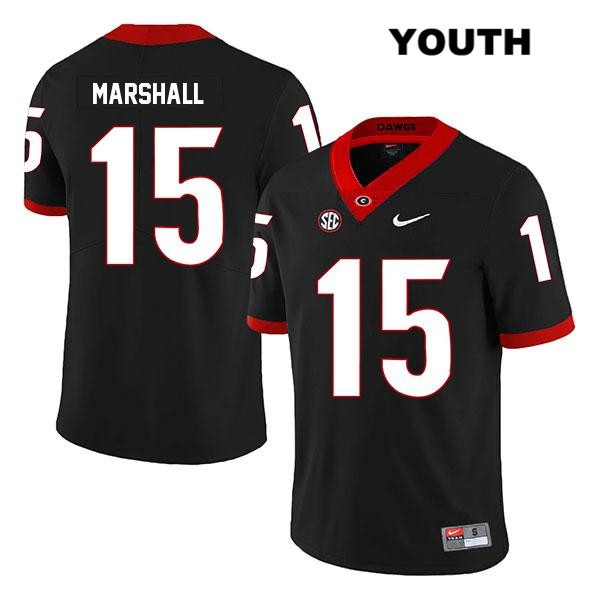 Georgia Bulldogs Youth Trezmen Marshall #15 NCAA Legend Authentic Black Nike Stitched College Football Jersey WRU6856PB